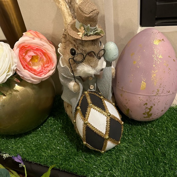 Harlequin Easter egg 6 inch Handmade - Picture 4 of 4